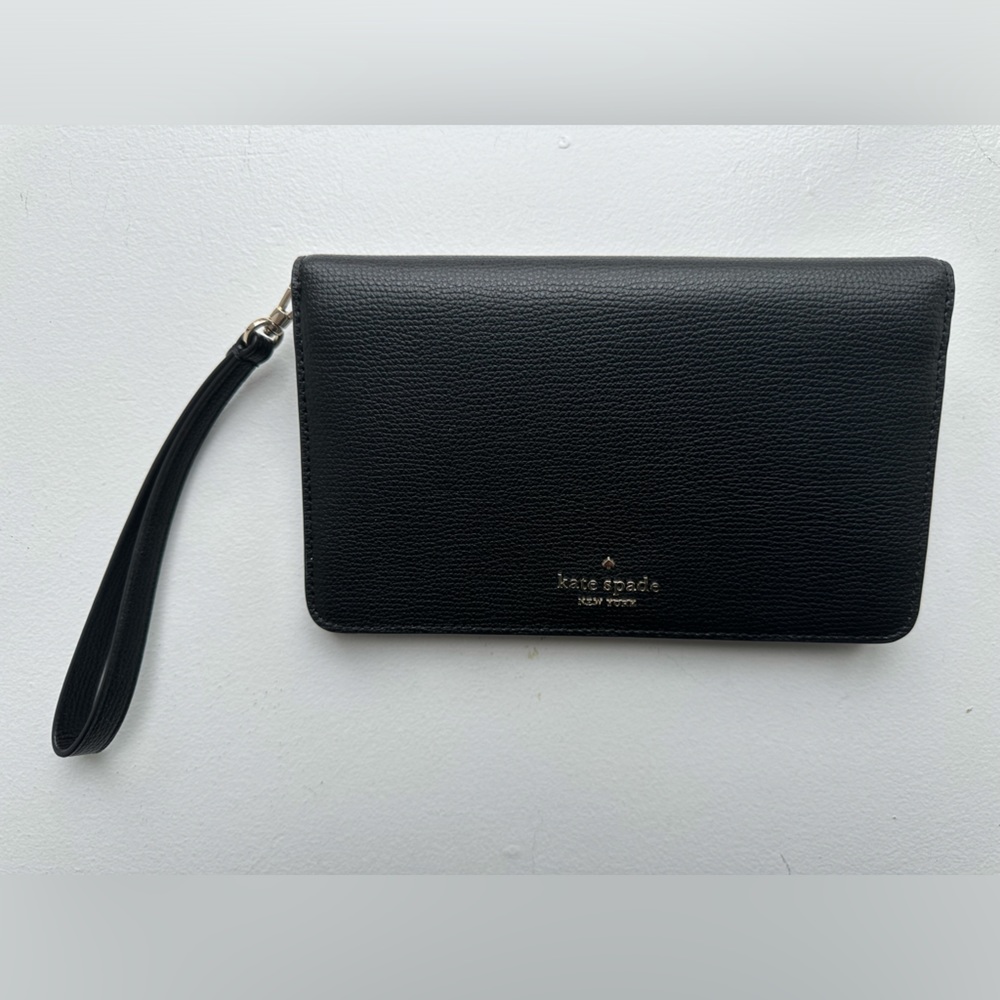 Kate spade black clutch/wristlet with removable strap